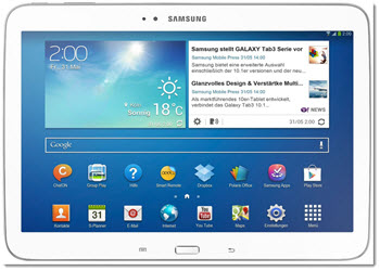 Samsung Tablet als Geschenk
